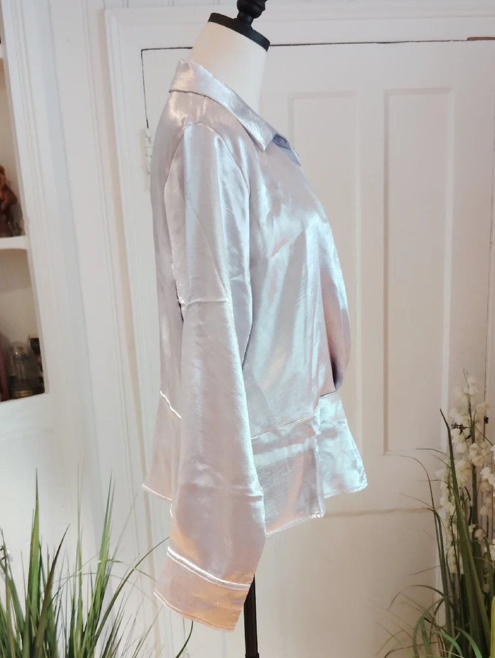 Worthington Long Sleeve Satin Blouse